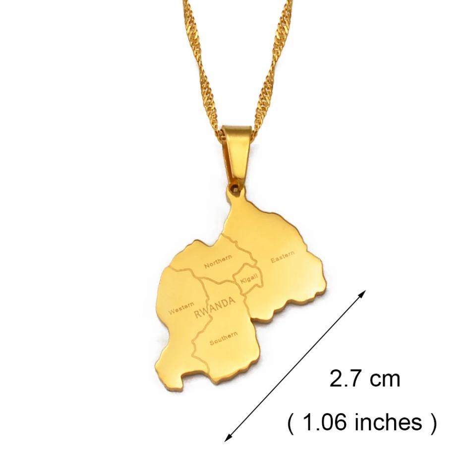 Rwanda Map Necklace - SHOP LANI