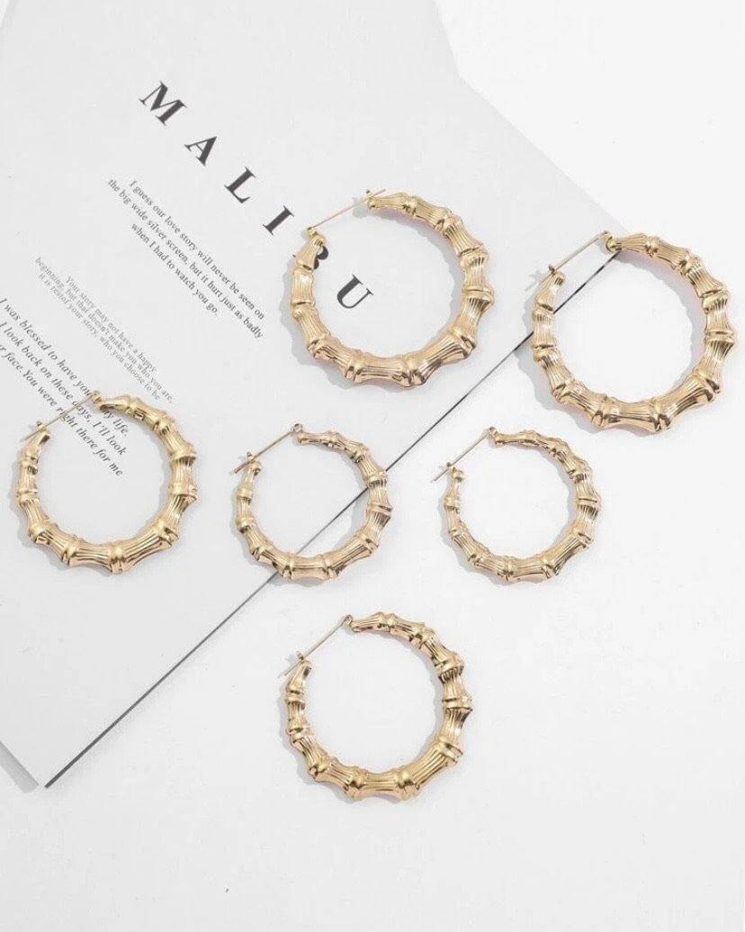 Bamboo Hoops - 3 sizes - SHOP LANI