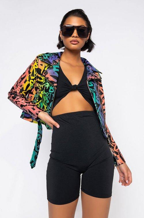 Alessa Front Tie Romper - black - SHOP LANI