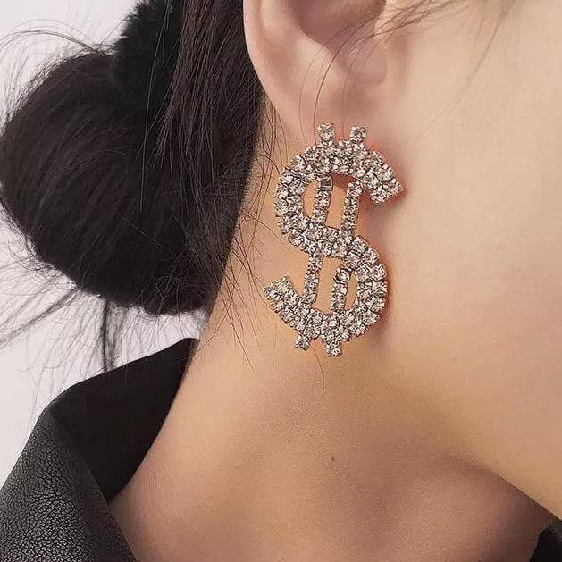 Crystal Dollar Earrings - SHOP LANI