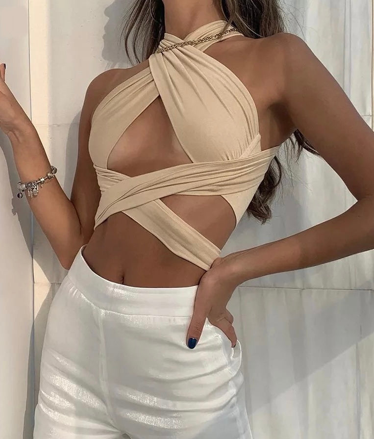 Jay Wrap Top | nude