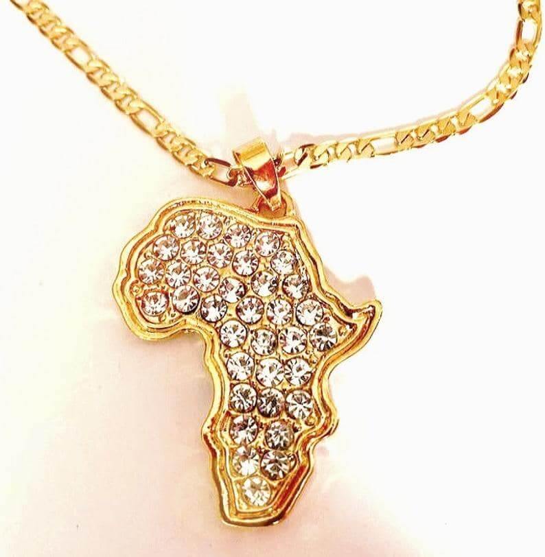African Iced Out Necklace (Unisex) - SHOP LANI