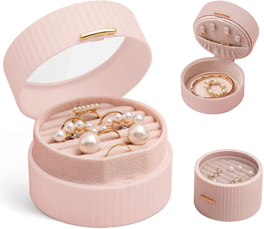Small Portable Jewelry Box | light pink