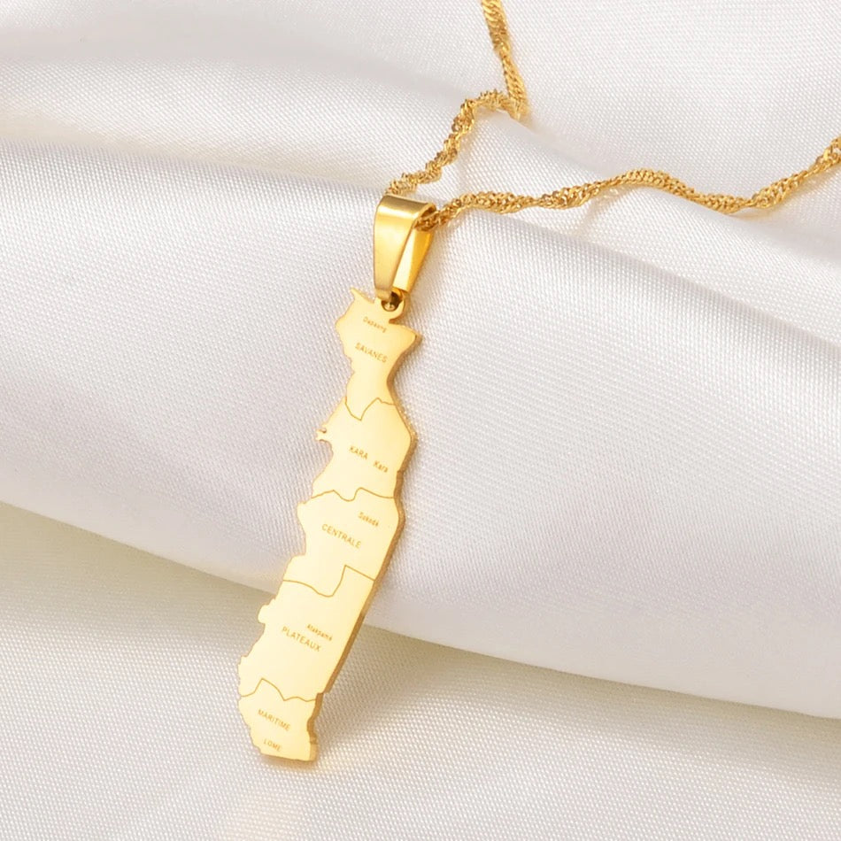 Togo Map Necklace