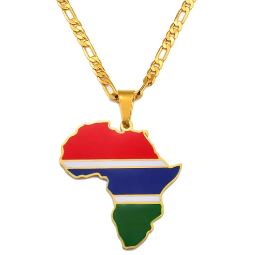 Gambia Flag Necklace