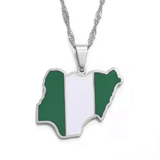 Nigeria Flag Necklace - SHOP LANI