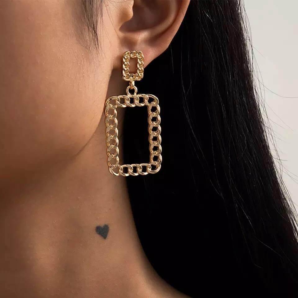 Gold Chain Earrings - SHOP LANI