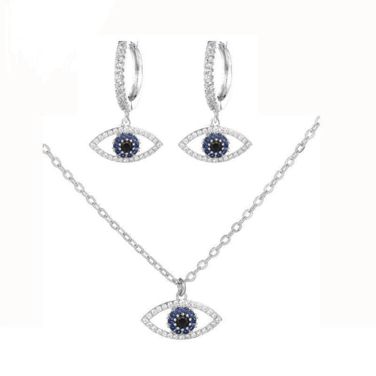 Evil Eye Jewelry Set | silver - SHOP LANI