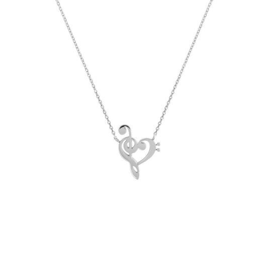 Heart of Music Necklace - silver - SHOP LANI