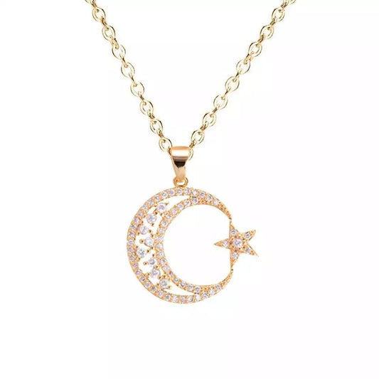 Crescent Moon Necklace | gold - SHOP LANI