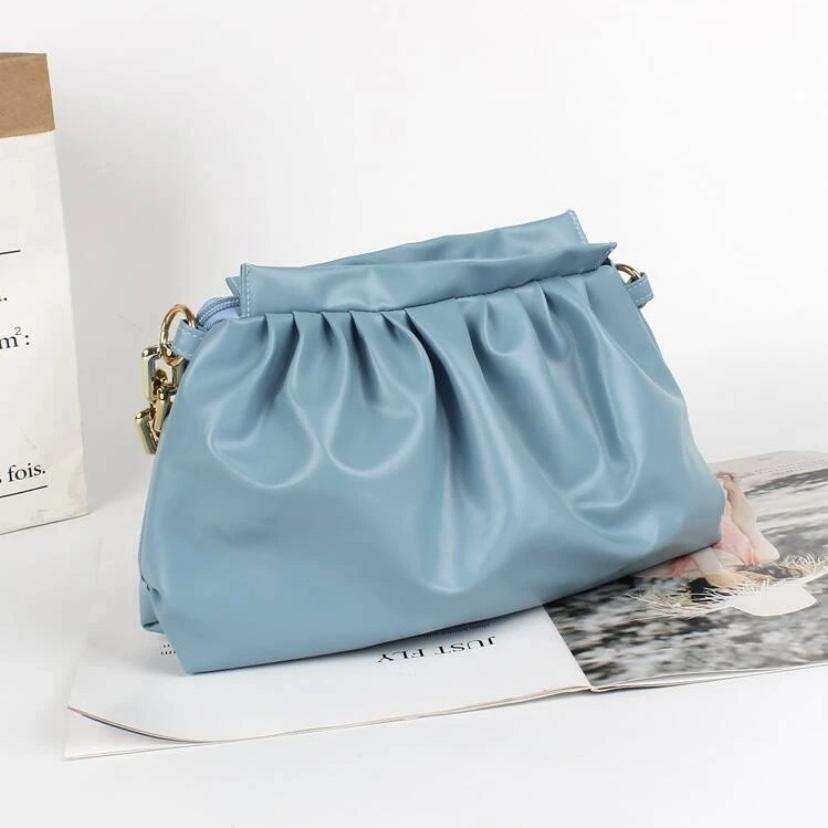 Sienna Gold Chain Bag | blue - SHOP LANI