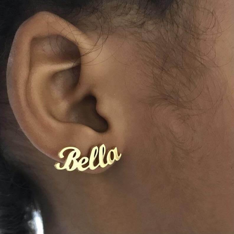 Custom Stud Name Earrings - SHOP LANI