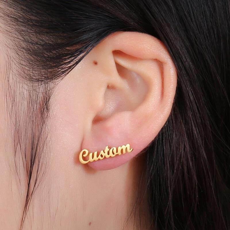 Custom Stud Name Earrings - SHOP LANI