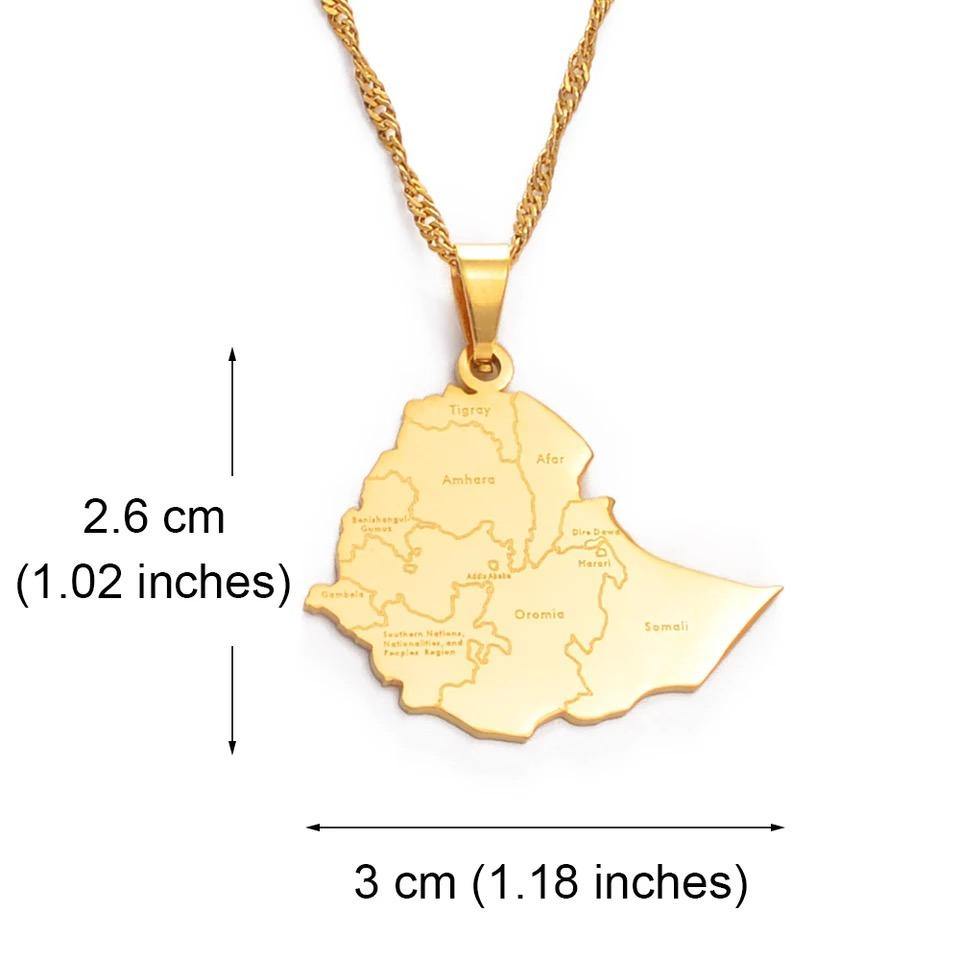 Ethiopia Map Necklace - SHOP LANI