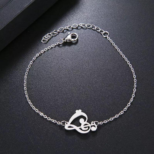 Heart of Music Bracelet - silver - SHOP LANI