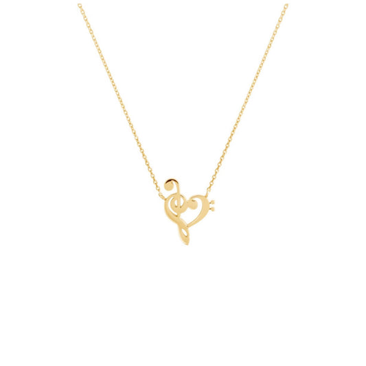 Heart of Music Necklace - gold - SHOP LANI