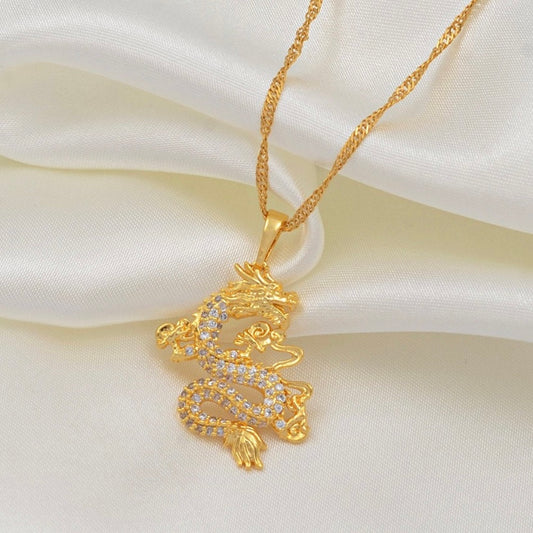Gold Dragon Necklace